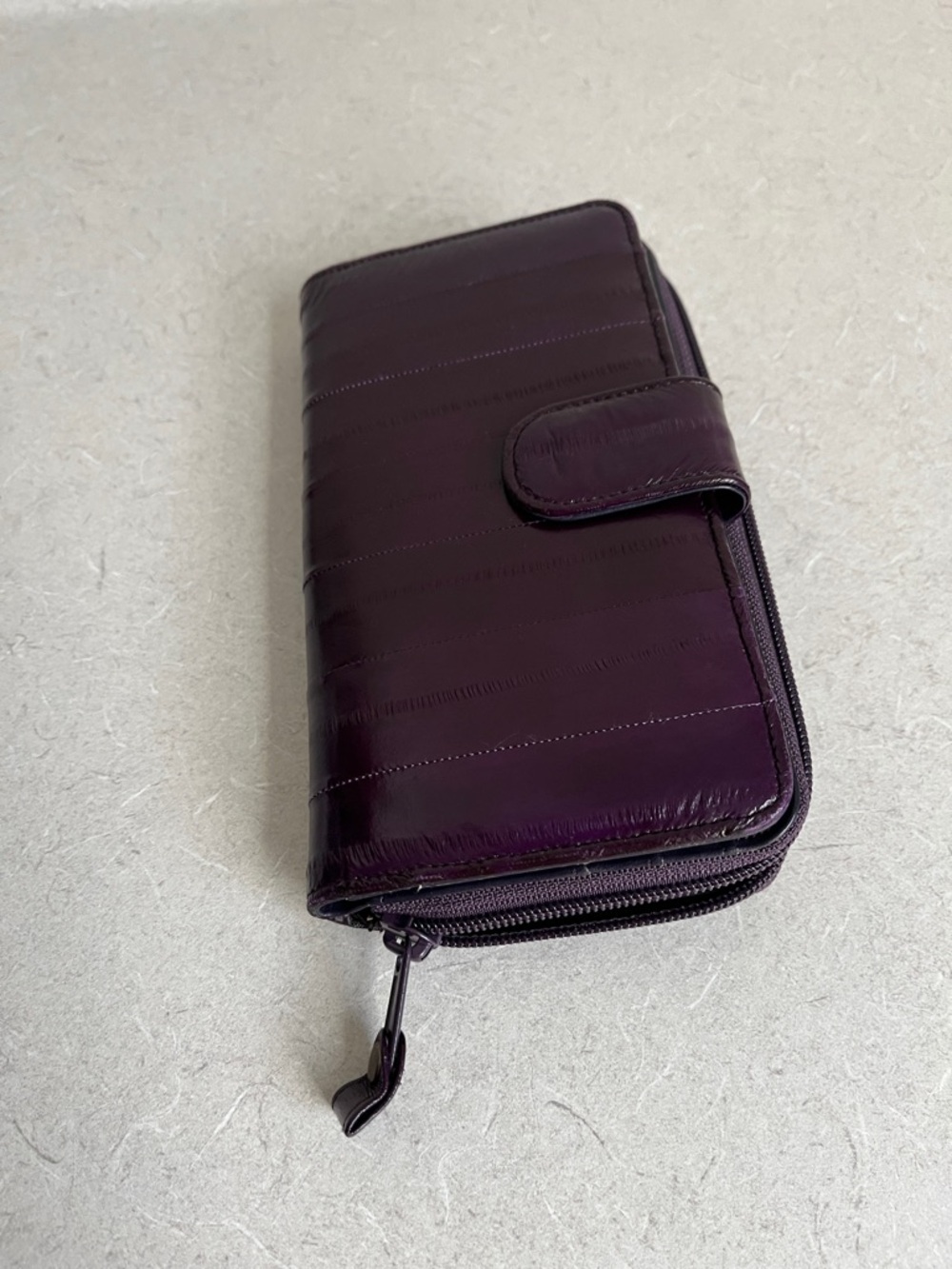 Purple Zip Wallet Clutch